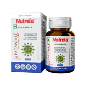 Patanjali Nutrela Vit D-2K Chewable Tablet - Vanilla Flavour 60Tab